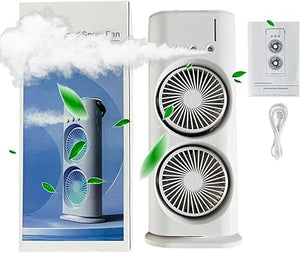 VENTILADOR DOBLE HUMIDIFICADOR + LUCES